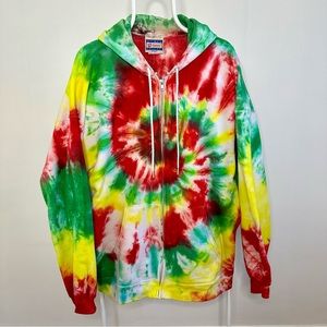 Professionally Tie Dyed Hanes Full Zip Hoodie